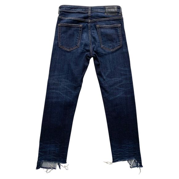 R13 Jeans Womens Boy Straight Mid-Rise Jeans Howell Indigo Blue Stretch Size 26 - Picture 2 of 8